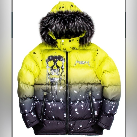 MENS OUTERWEAR CURRY 2.0 PUFFER JACKET- YELLOW Jackets & Outerwear - Picture 1 of 11